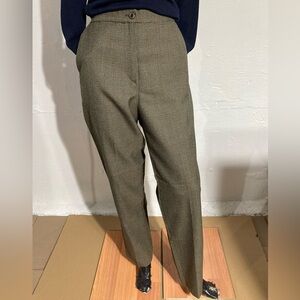 Tan Women’s Checkered Wool Pants